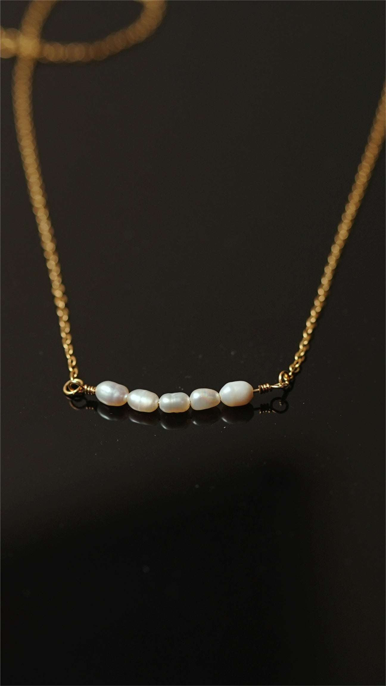 Beam Of Pearls Necklace