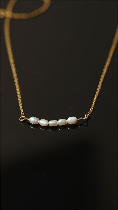 Beam Of Pearls Necklace