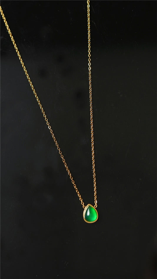 Green Drip Necklace