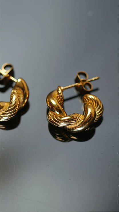 Twirled Hoop Earrings