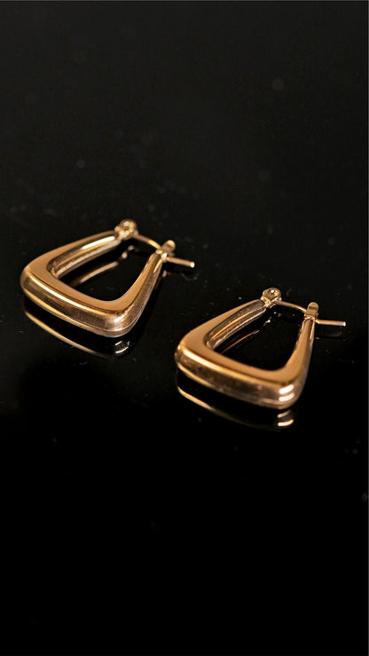 Trapezoid Hoop Earrings