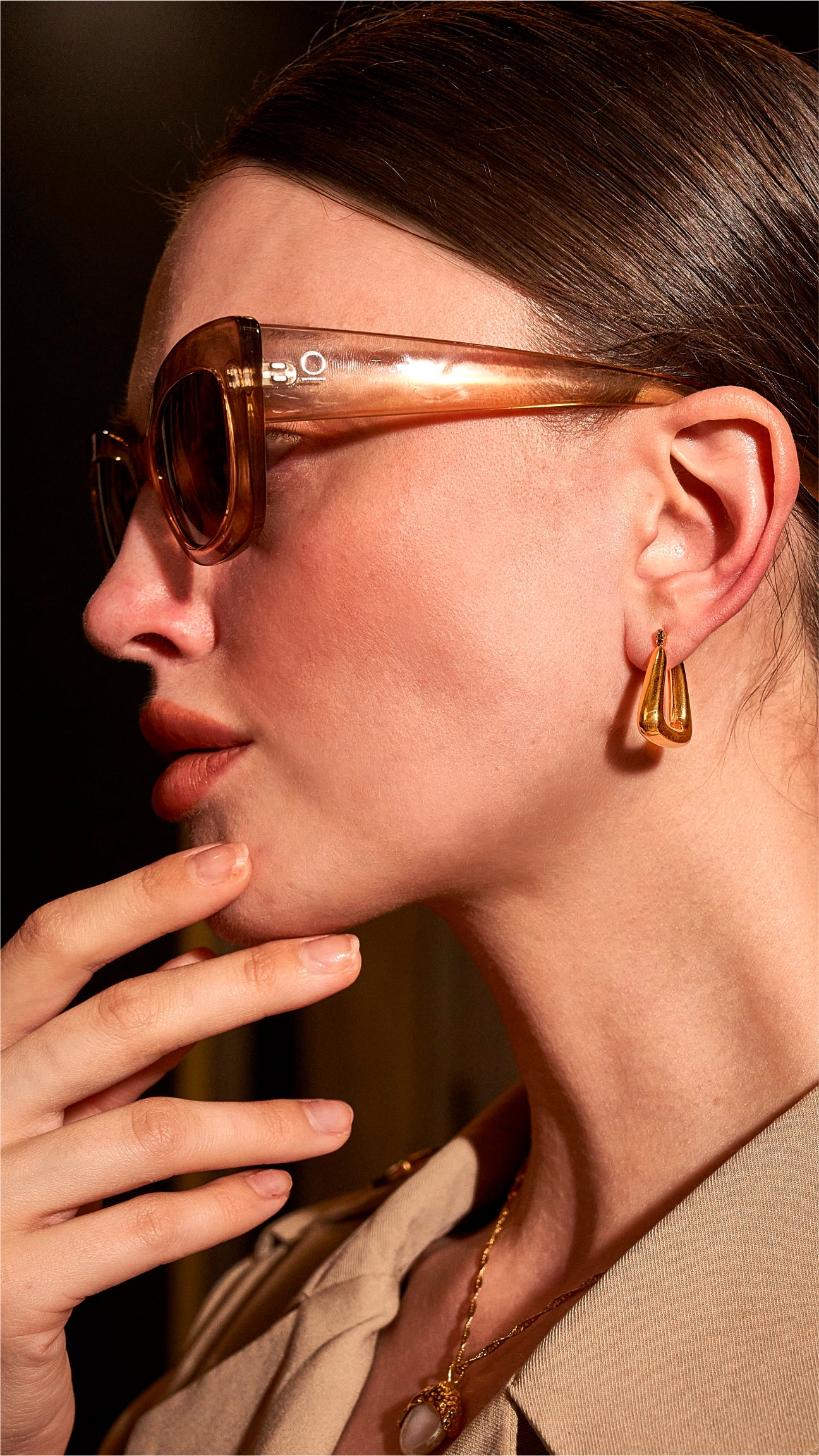 Trapezoid Hoop Earrings